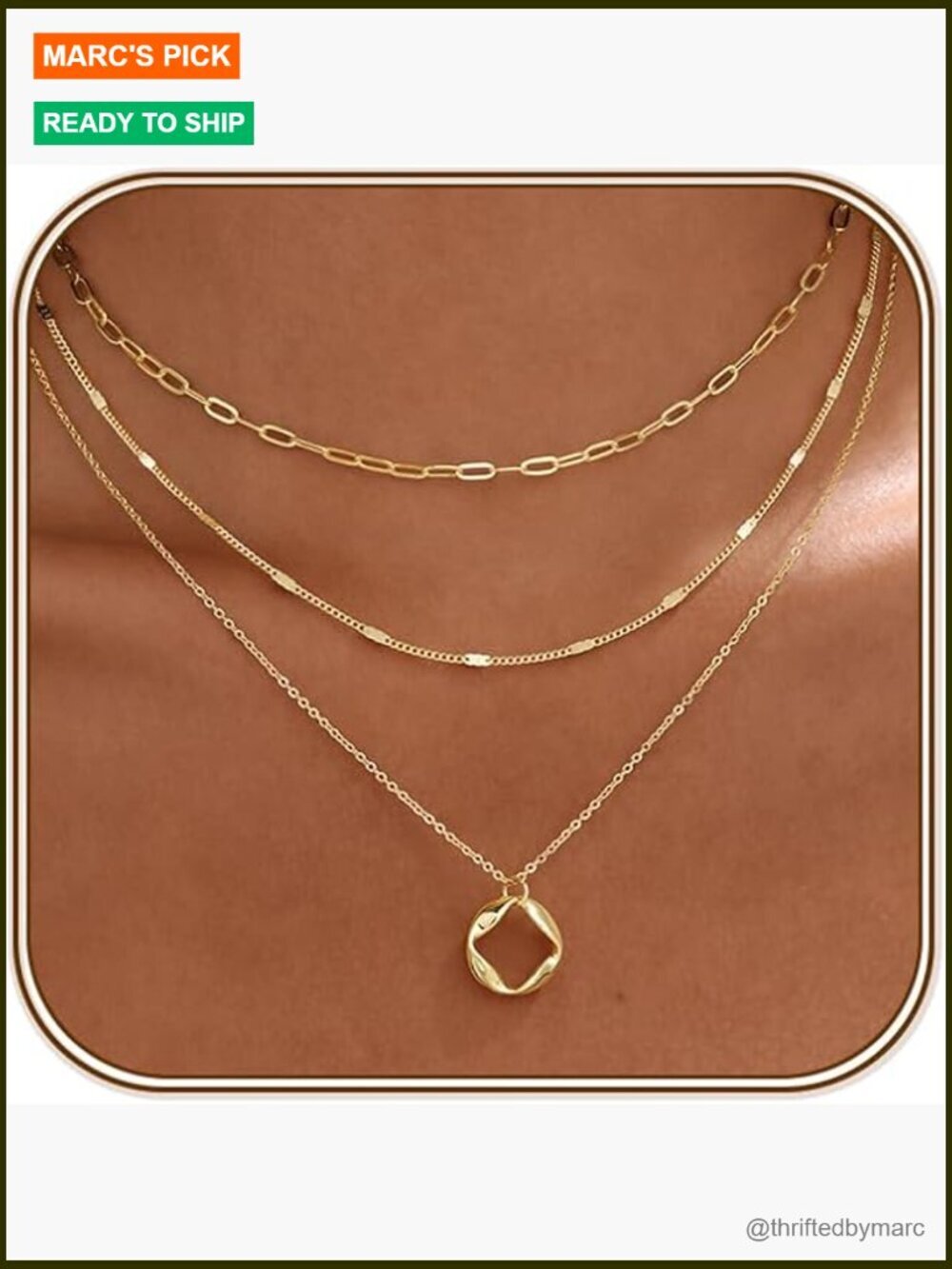 Layered Necklaces for Women Trendy - 14K Gold Plated Dainty Pendant Choker